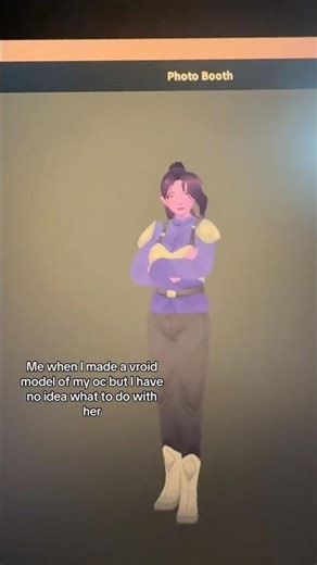 She’s trapped in my computer #art #vroid #vroidstudio #oc