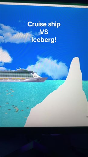 Cruise ship runs into iceberg! #neotastic #floatingsandbox