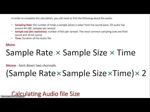 Calculations: Audio File Size