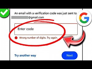 Enter Code Wrong Number Of Digits. Try Again | Google Account Recovery | Enter Code Kya Hota Hai