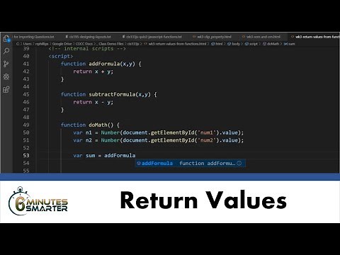 Return Values from JavaScript Functions