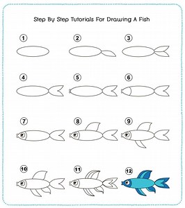 How To Draw A Fish: Easy Step-By-Step Tutorial For Kids
