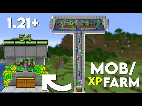 Minecraft: EASY MOB XP FARM TUTORIAL! 1.21 (Without Mob Spawner)