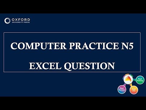 COMPUTER PRACTICE N5 EXCEL EXAMINATION 2020