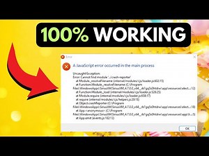 Fix A Javascript Error Occured In The Main Process