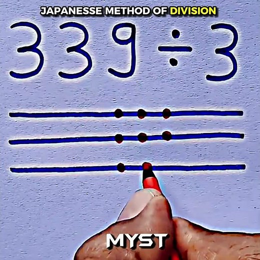The Japanese Method of Division 🇯🇵🧠 #maths