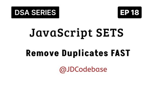 JavaScript Set Data Structure Explained for Beginners | Jatin Dhamija posted on the topic | LinkedIn