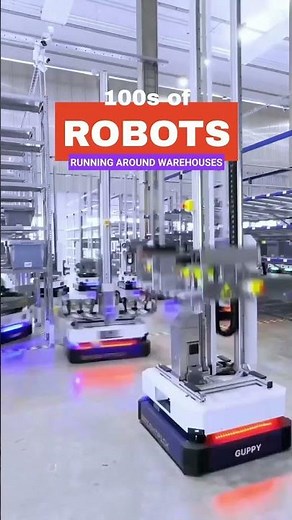 Fully automated warehouses with AI robots #technology