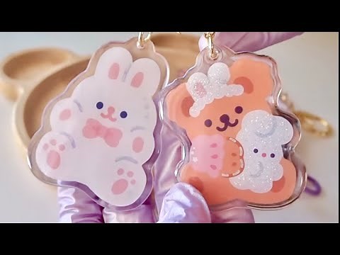 DIY Faux Acrylic Keychains with Shrink Plastic & Stickers