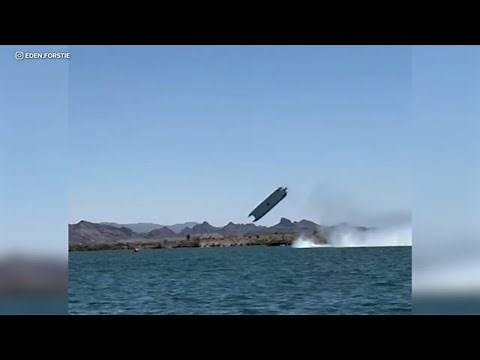 Speedboat somersaults through air in crash at Lake Havasu, video shows