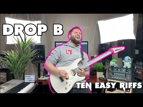 TOP TEN Easy RIFFS in DROP-B Tuning