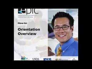 EPIC Tutorial - Orientation Overview