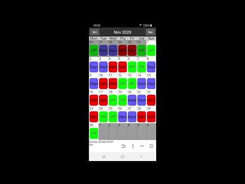 Shift Work Calendar Tutorial