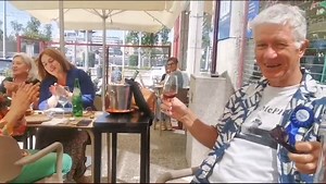 It's not so bad turning 70.. especially when you're seranaded by a bunch of lovely ladies at the next table. Thanks to all out there who sent birthday greetings.. cheers me dears! | Captain Sensible