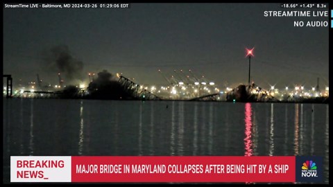 Baltimore Key Bridge collapse video shows terrifying moment after ship collision