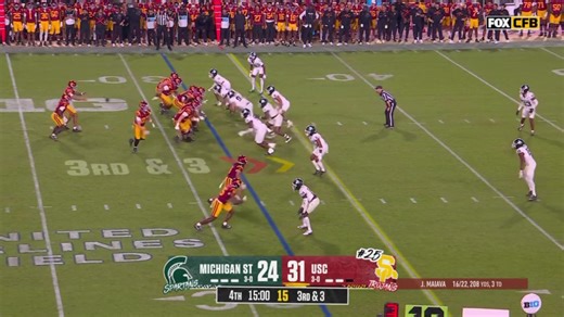 No. 25 USC Football earned a 45-31 win over Michigan State in their Big Ten home opener! Check out the full highlights ⤵️ | USC Trojans