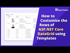 How to Customize the Rows of ASP.NET Core Grid using Templates