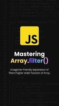 JavaScript Array - filter function | #javascript #coding