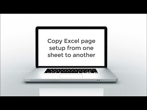 Copy Excel page setup from one sheet to another