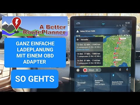 Routenplanung mit Ladestopps für alle E Autos. ABRP mit OBD Dongle verbinden. #elektromobilität