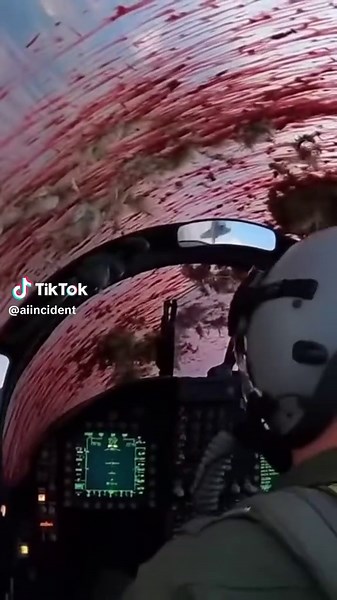 GoPro cockpit POV — sudden flock of birds smash into canopy, feathers and blood blur vision, alarms blaring, jet spirals violently, pilot ejects as fireball explodes behind him.
