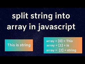 How to split a string into an array using javascript