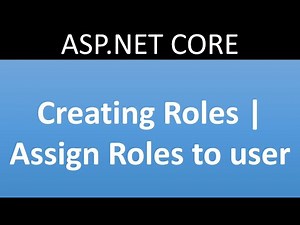 Creating Roles in ASP.NET CORE