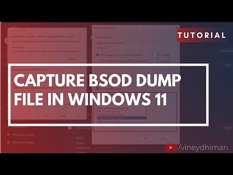 How to Capture Windows 11 BSOD Dump File
