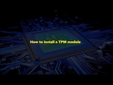 How to install a TPM module