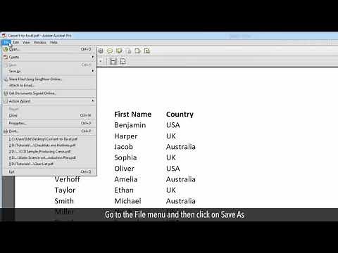 How to Convert PDF to Excel :Tutorial