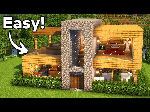 Minecraft: How to Build a Starter Modern House | Tutorial🏠