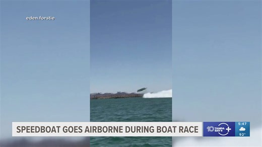 WATCH: Speedboat goes airborne, crashes while trying to set speed record