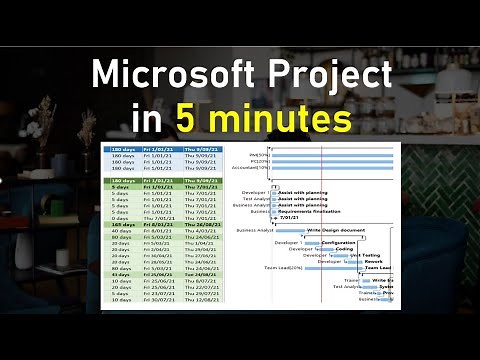Microsoft/MS project in 5 minutes: A quick introduction of scheduling