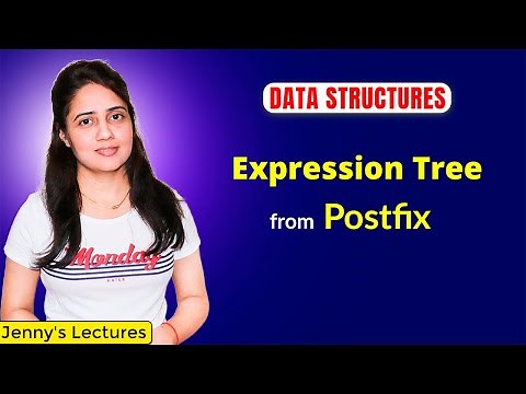 3.13 Expression Tree from Postfix | Data Structures Tutorials
