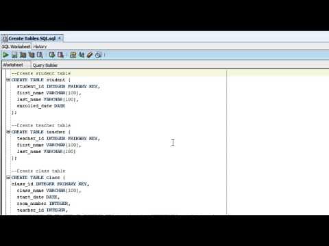 How To Create and Populate Tables in SQL Developer