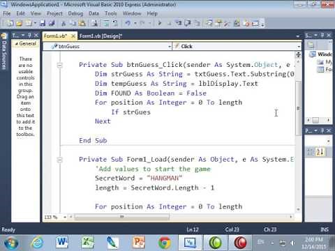 Visual Basic 2010 HangMan
