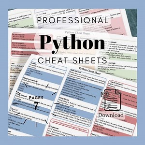 Python Cheat Sheet for Beginners - Quick Reference PDF - Etsy