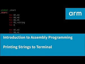 Introduction to Assembly Programming with Arm - Printing Strings to Terminal