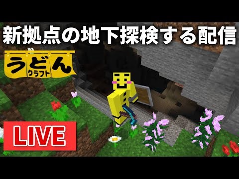 🔴【マイクラ裏作業】新天地に引っ越したので 地下の安全を確保しダイヤを掘る配信【ウドンクラフト2】