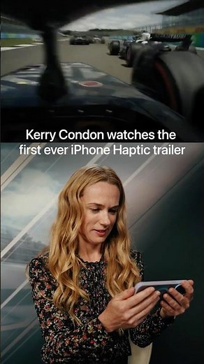 Experience the world's first iPhone haptic trailer on the Apple TV app. #F1TheMovie