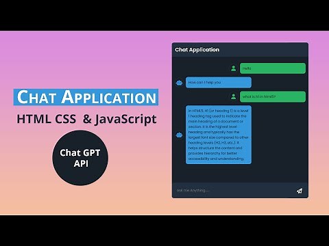 Chat Application Using HTML CSS and JavaScript