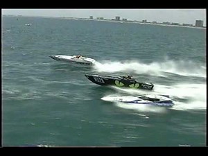 Small boat jumps BIG WAVE Pantera Boats Offshore Race