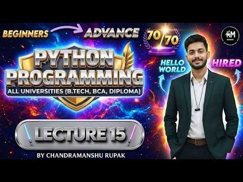 Python Lecture 15 | Strings in Python | String Operations & Inbuilt Functions
