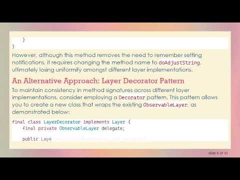 Enhancing the Observer Pattern Implementation in Java with Full Transparency