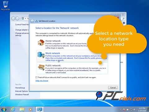 How To Set Network Location To Be Public Or Private (Windows 7)?