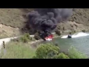 Watch speedboat put out fire