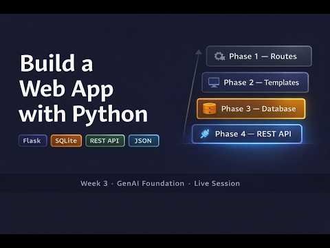Build a Real Web App with Python (Flask + SQLite + REST API) | GenAI Foundation Week 3