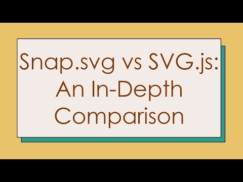 Snap.svg vs SVG.js: An In-Depth Comparison