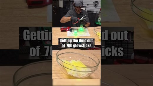 Turning 700 glow sticks into a giant glowing display