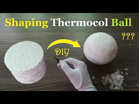 Carving Styrofoam Ball